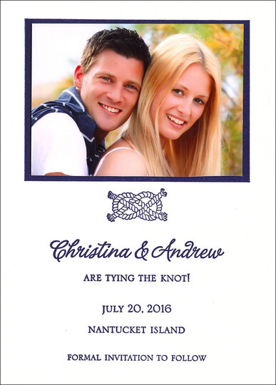 Nautical Knot Photo Letterpress Cards